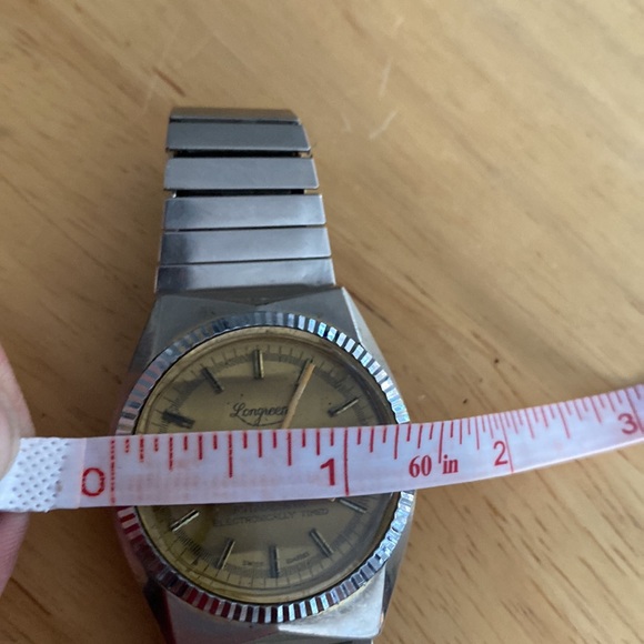 Longreene mens watch windup 21 jewels metallic gold face metal 8 inch strap - Picture 7 of 13